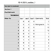 Scoresheet Results File